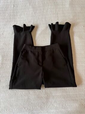 Express Black Ruffle Hem High Rise Dress Pants / Trousers